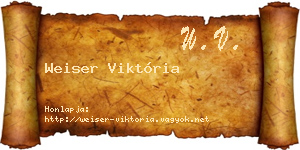 Weiser Viktória névjegykártya